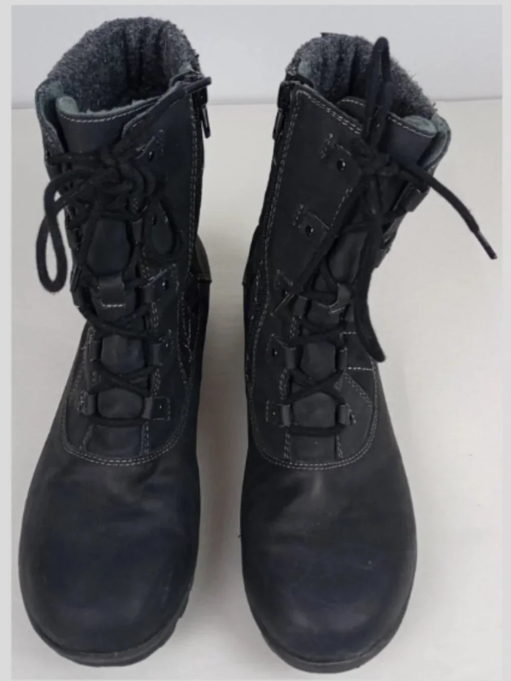 JBU by‎ Jambu Fargo Womens 8.5M Black Waterproof Lace up Foax Fur Snow Boots